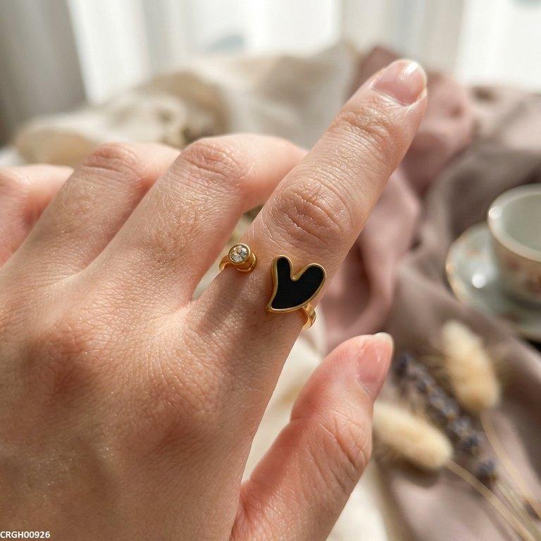 CRGH00926 MOX Stainless Steel Heart Ring - CRGH