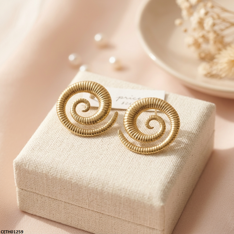 CETH01259 BHS Spiral Stainless Steel Tops Pair - CETH
