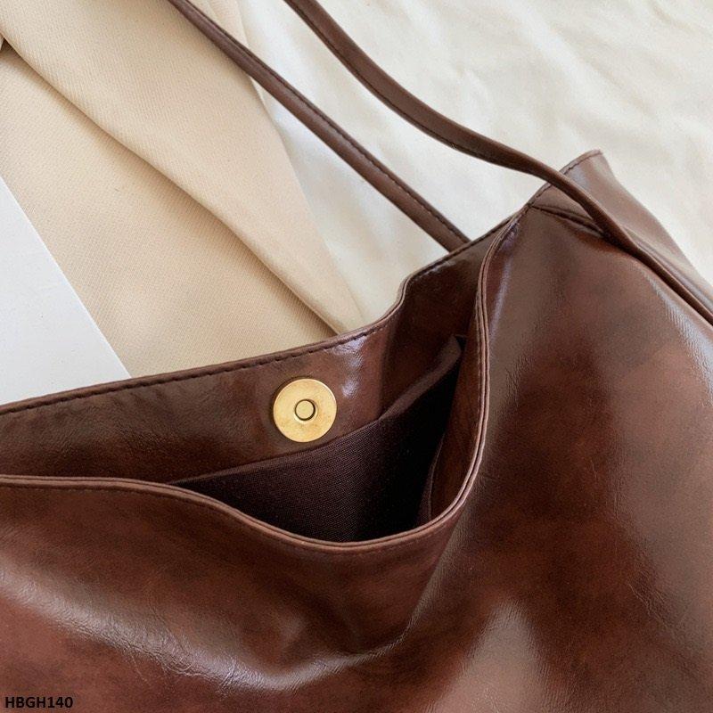 HBGH143 BBM Plain Leather Large Bag - HBGH