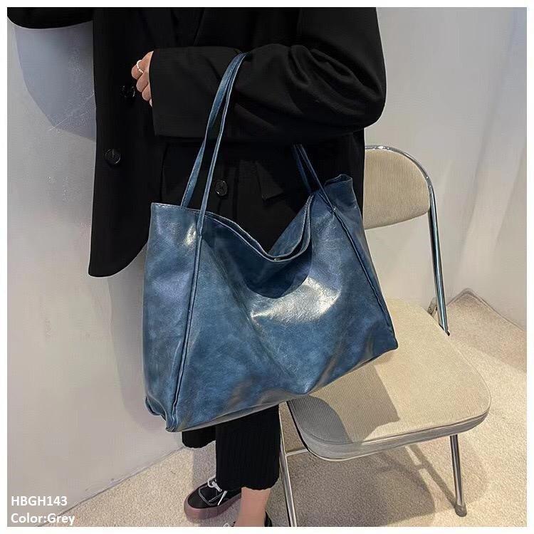 HBGH143 BBM Plain Leather Large Bag - HBGH