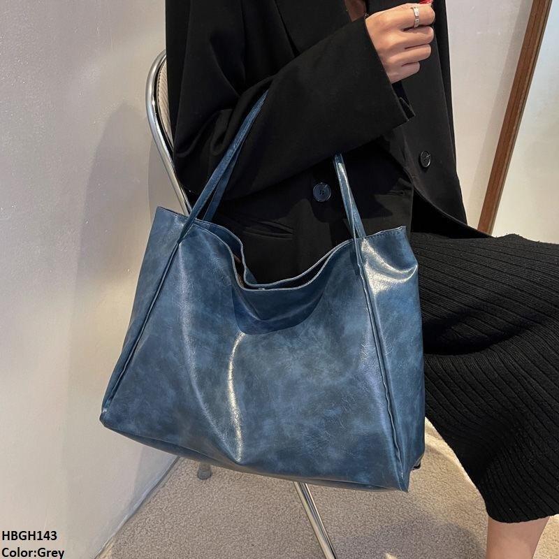 HBGH143 BBM Plain Leather Large Bag - HBGH