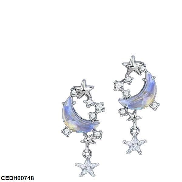 CEDH00748 YHC Moon Star Drop Earrings - CEDH