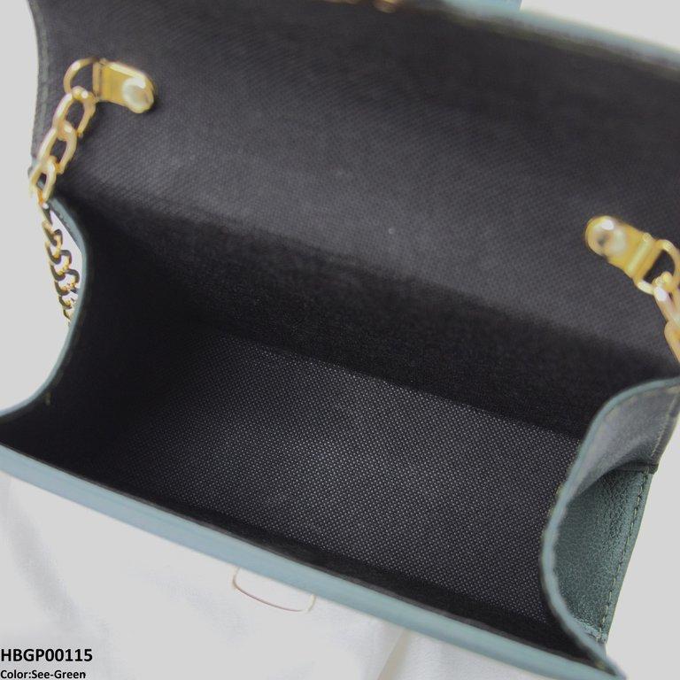 HBGP00115 Imperial Velvet Night Ladies Shoulder Bag - Green - HBGP