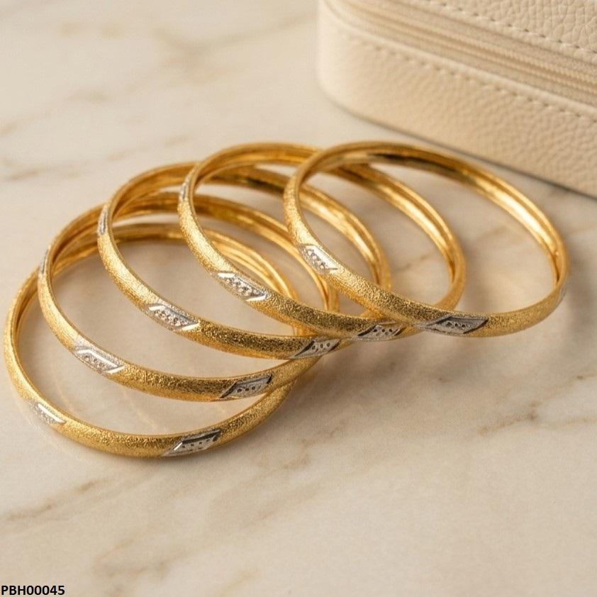 PBH00045 MZM Cutt Shape Bangles Set - PBH