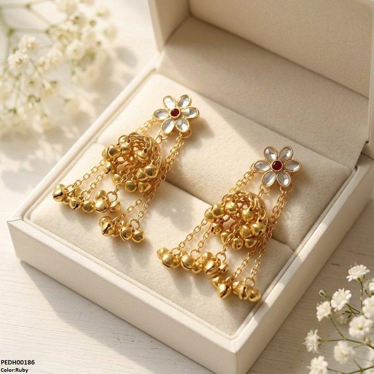 PEDH00186 SDQ Layer Pearl Drop Earrings - PEDH
