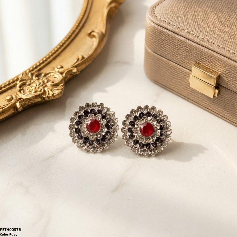 PETH00376 ABD Round Flower Tops Pair - PETH