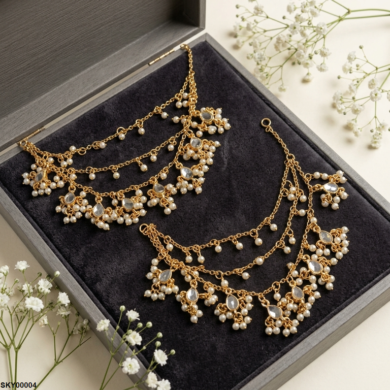 SYH00004 SDQ Tear Pearl Drop Pair Sahary- SYH