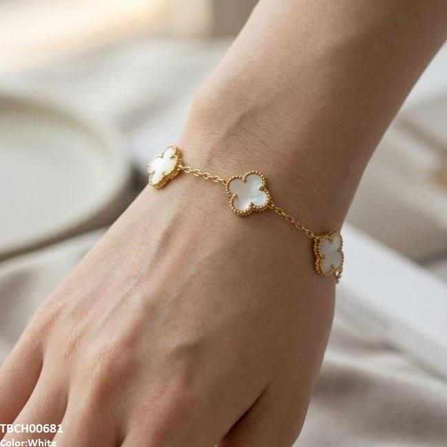 TBCH00681 MSJ Clover Stainless Steel Bracelet Adjustable - TBCH