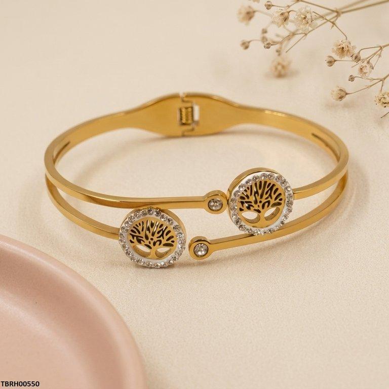 TBRH00550 BHS Round Tree Stainless Steel Bracelet Adjustable - TBRH