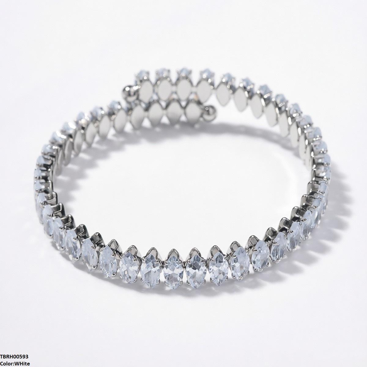 TBRH00593 BYJ Marquise Stone Zircon Bracelet Openable - TBRH