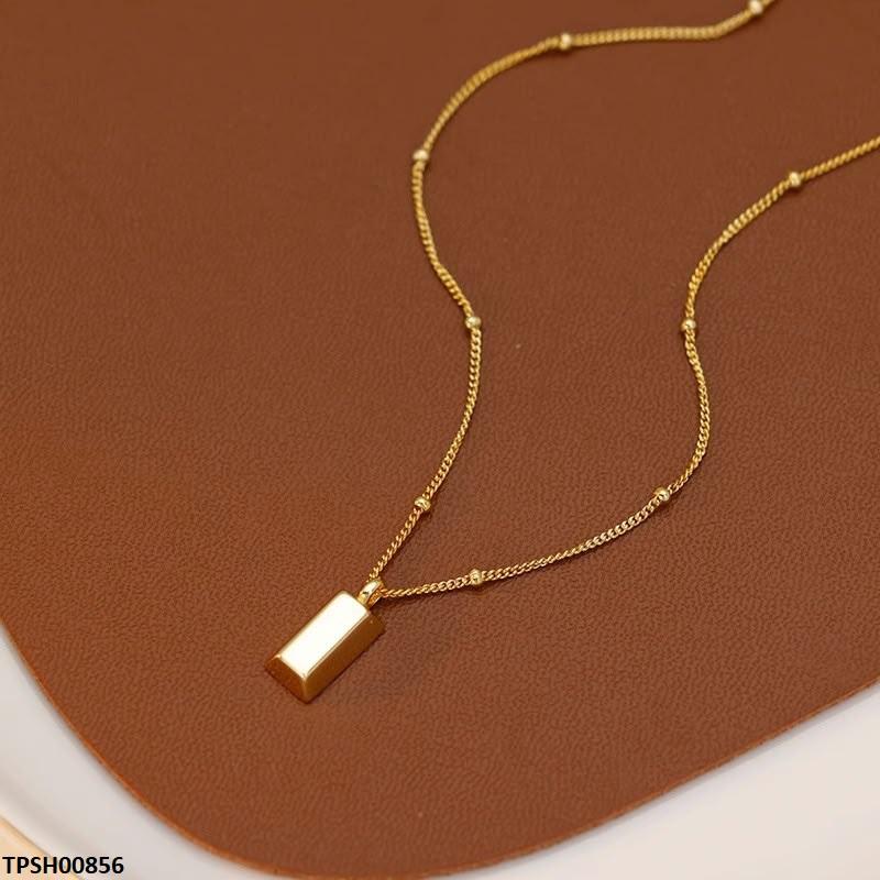TPSH00856 DGF Stainless Steel Gold Brick Pendant - TPSH