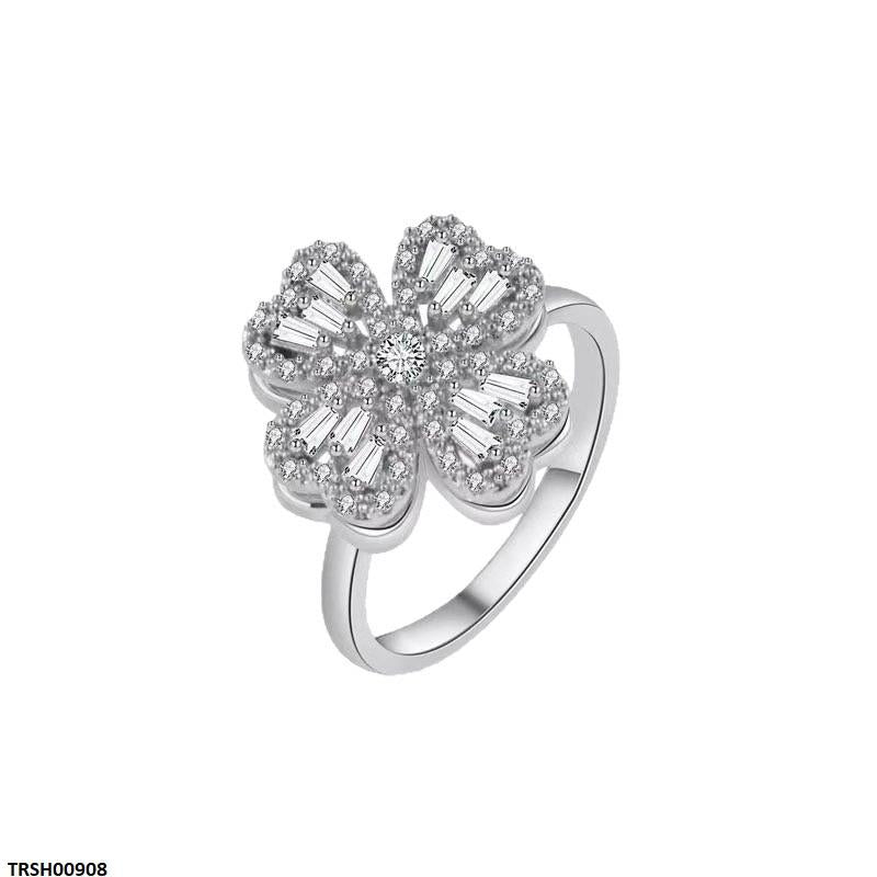 TRSH00908 BYJ Heart Zircon Spiner Ring - TRSH