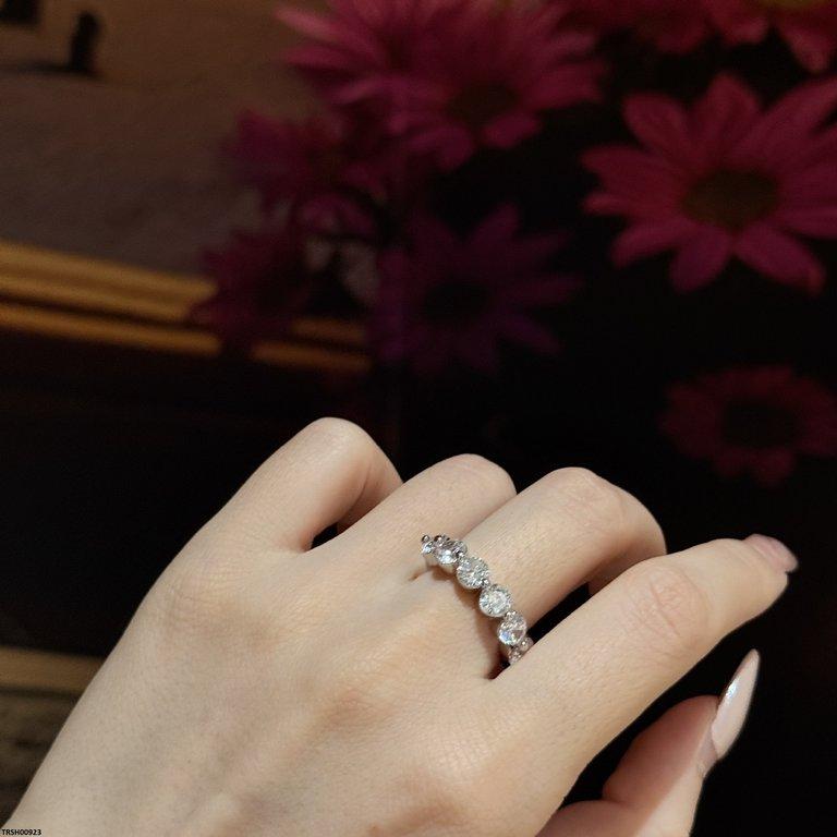 TRSH00923 CJD Round Stone Zircon Ring Adjustable - TRSH