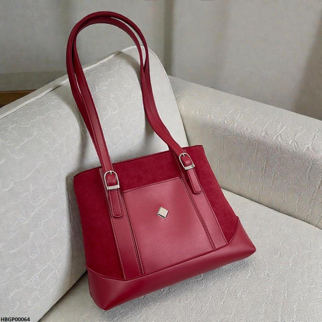 HBGP00064 Maroon Crest Tote- HBGP