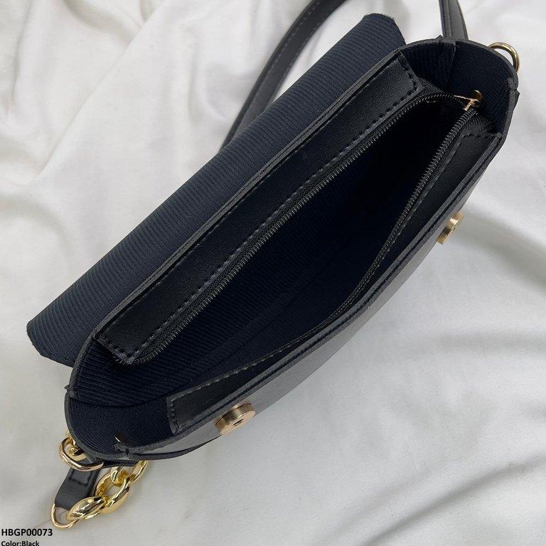 HBGP00073 Aurelia Saddle Armpit Bag Black - HBGP