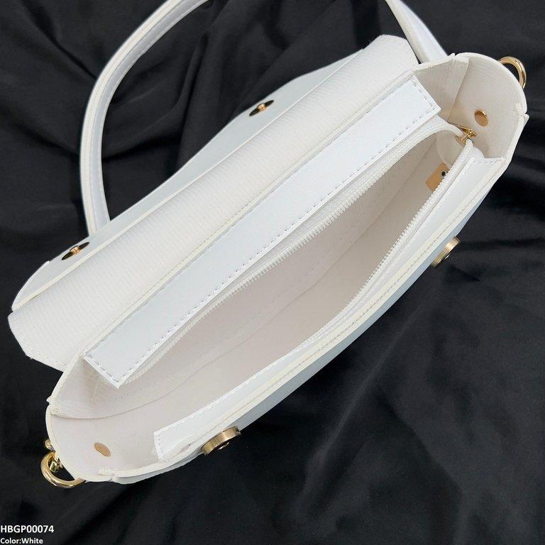 HBGP00074 Aurelia Saddle Armpit Bag White - HBGP