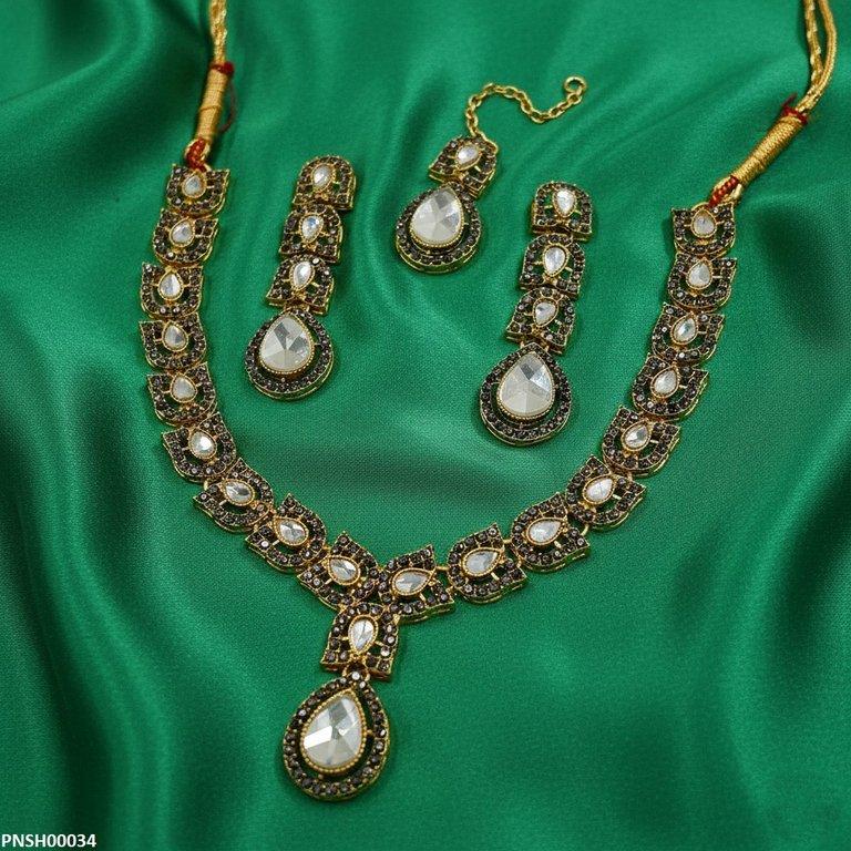 PNSH00034 FRN Tear Drop Necklace Set - PNSH