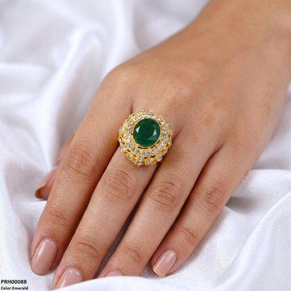 PRH00088 FRN Oval Stone Ring Adjustable - PRH