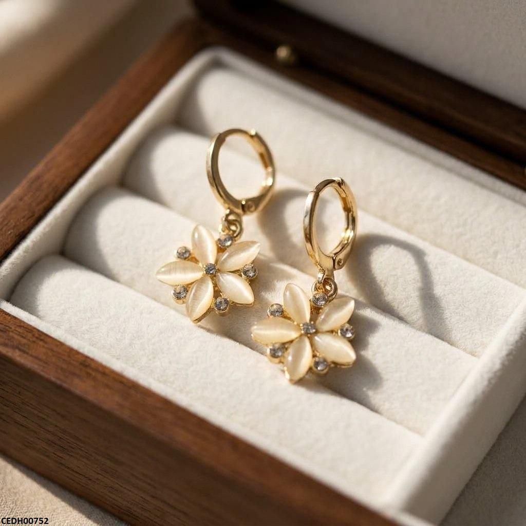 CEDH00752 ZHL Flower Drop Earrings - CEDH