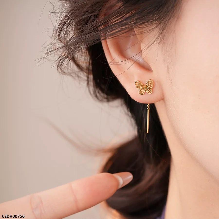 CEDH00756  ZHL Butterfly Drop Earrings - CEDH