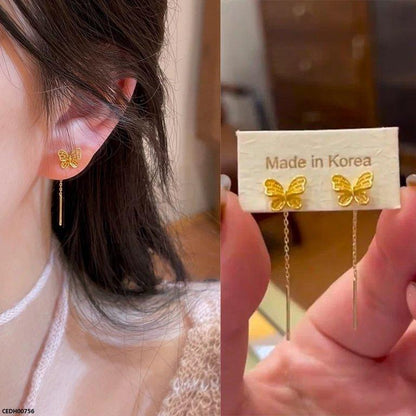 CEDH00756  ZHL Butterfly Drop Earrings - CEDH