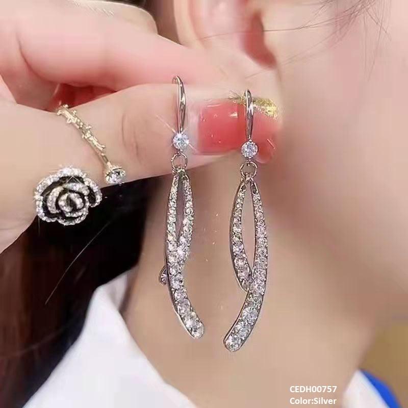 CEDH00757  ZHL Round Layered Drop Earrings - CEDH