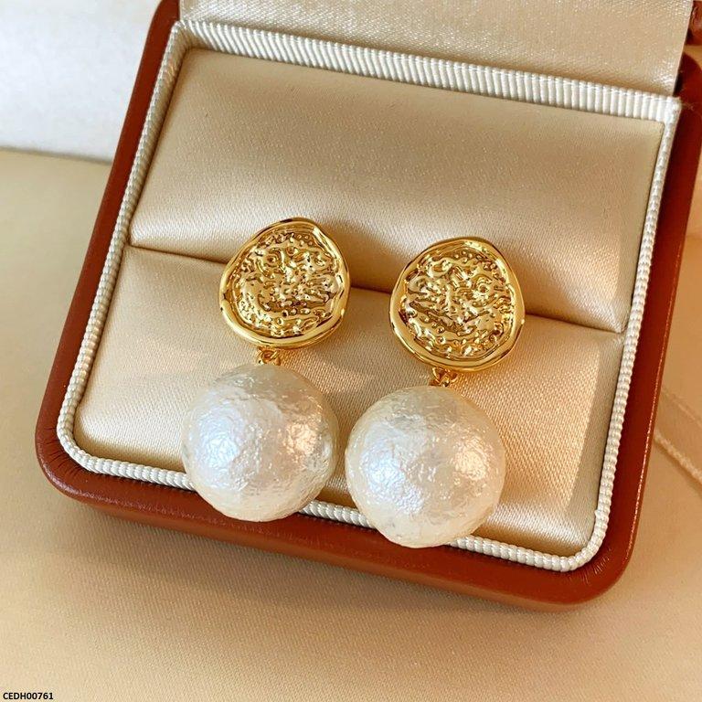 CEDH00761 ZHL Round Pearl Drop Earrings - CEDH