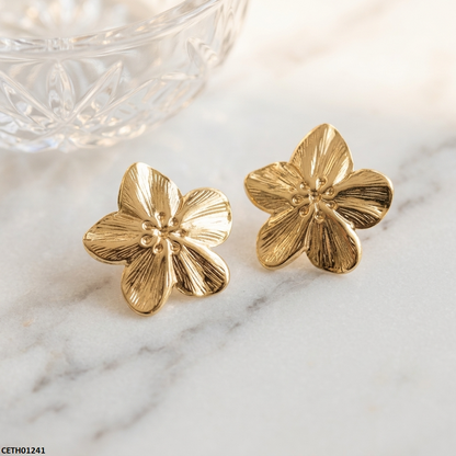 CETH01241 BHS Flower Stainless Steel Tops Pair - CETH