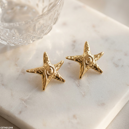 CETH01244 BHS StarFish Stainless Steel Tops Pair - CETH