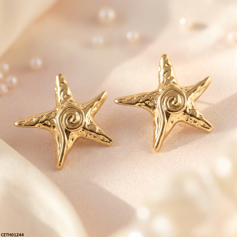 CETH01244 BHS StarFish Stainless Steel Tops Pair - CETH