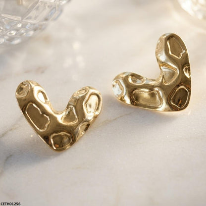 CETH01256 BHS Heart Stainless Steel Tops Pair - CETH