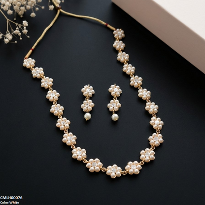 CMLH00076 SDQ Pearl Flower Mala Set