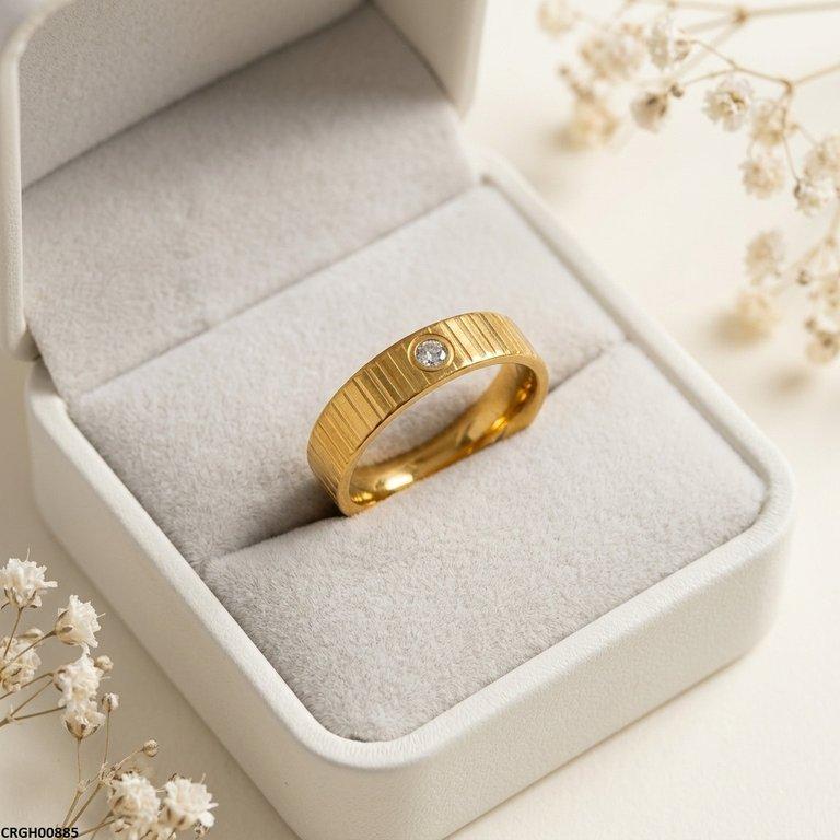 CRGH00885 MOX Round Stainless Steel Oval Vintage Ring - CRGH