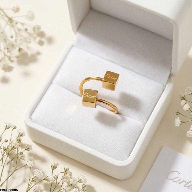 CRGH00886 MOX Double Square Stainless Steel  Ring - CRGH
