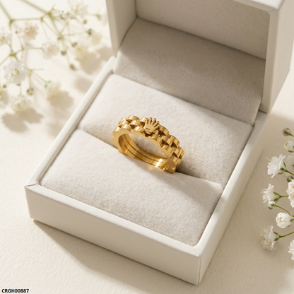 CRGH00887  MOX  Stainless Steel Link Round   Ring - CRGH