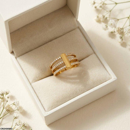 CRGH00892 MOX Stainless Steel Triple Layer Ring - CRGH