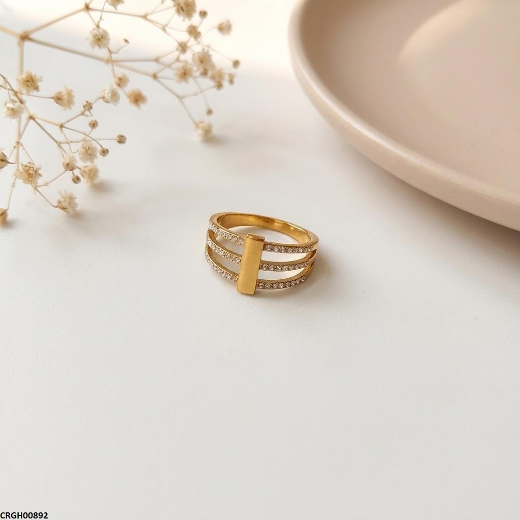CRGH00892 MOX Stainless Steel Triple Layer Ring - CRGH