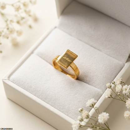 CRGH00893 MOX Stainless Steel Rectangle Ring - CRGH