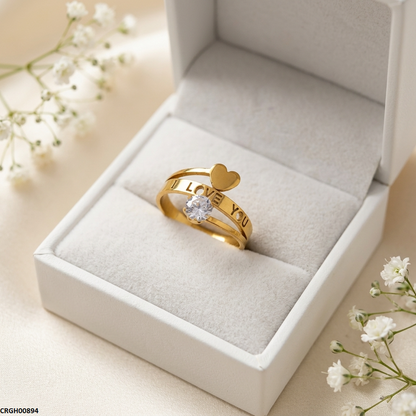 CRGH00894 MOX Stainless Steel Embossed Text Ring - CRGH