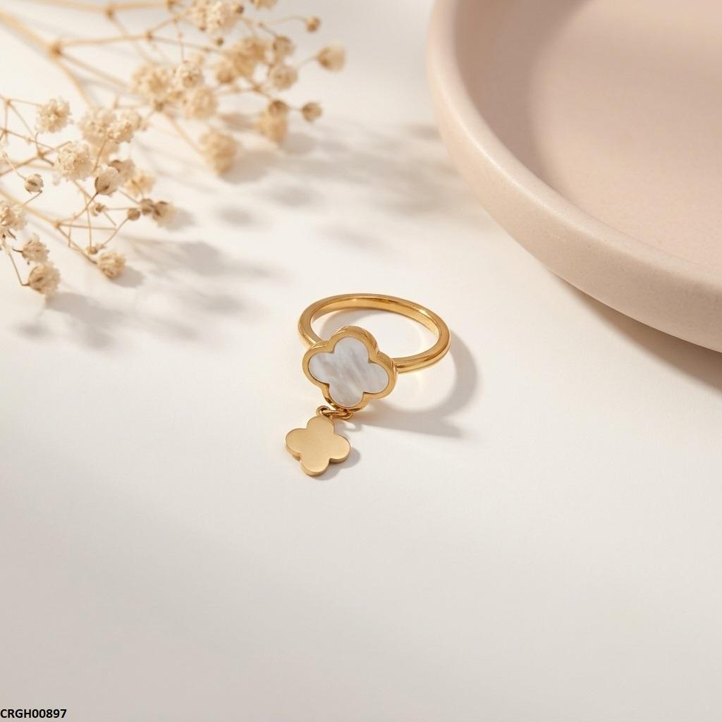 CRGH00897 MOX Stainless Steel Double Flower Ring - CRGH