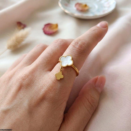 CRGH00897 MOX Stainless Steel Double Flower Ring - CRGH