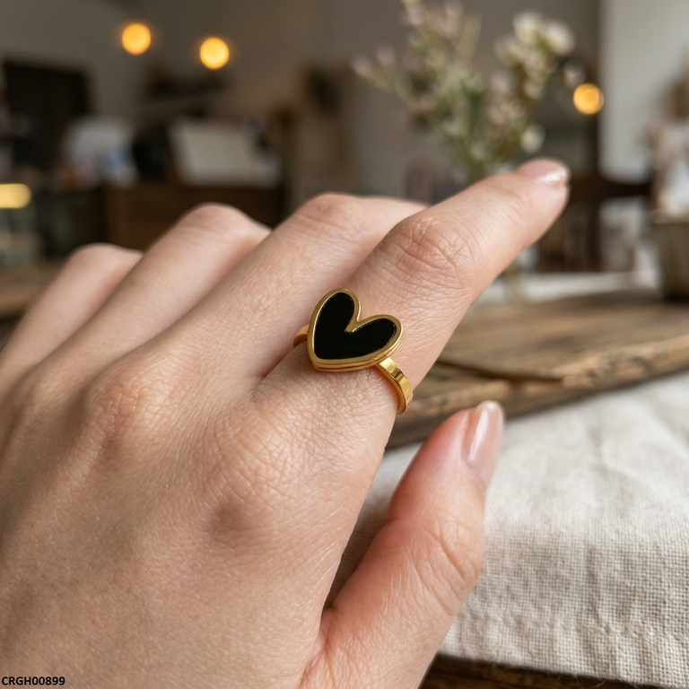 CRGH00899 MOX Stainless Steel Heart Ring - CRGH