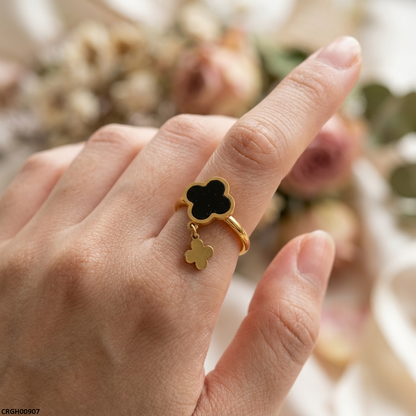 CRGH00907 MOX Stainless Steel Double Flower Ring - CRGH