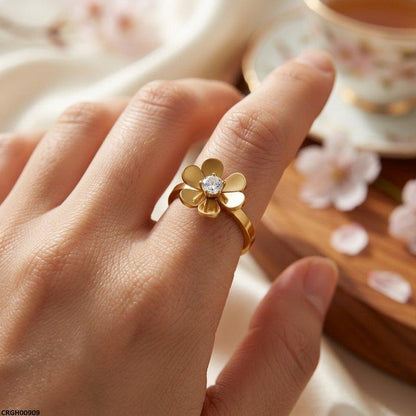 CRGH00909 MOX Stainless Steel Flower Ring - CRGH