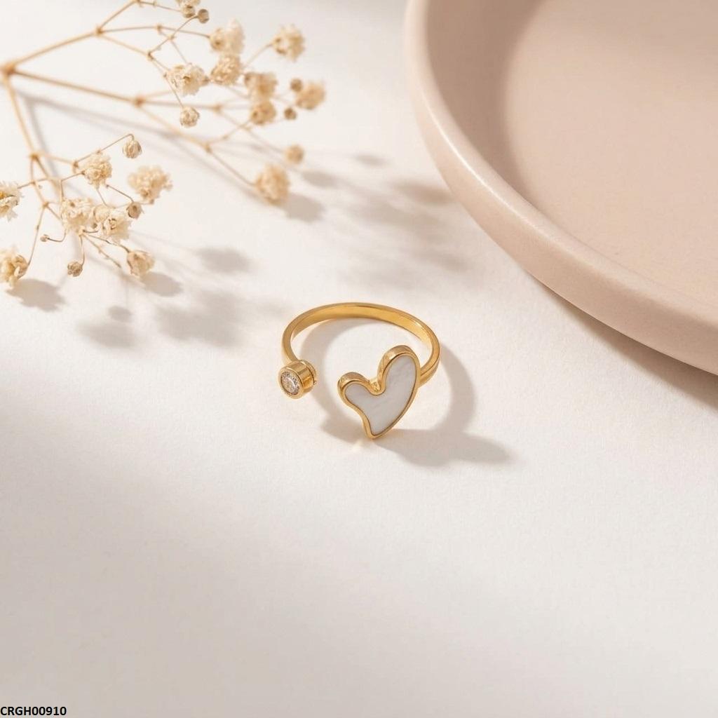 CRGH00910 MOX Stainless Steel Heart Ring - CRGH