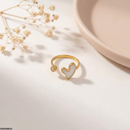 CRGH00910 MOX Stainless Steel Heart Ring - CRGH