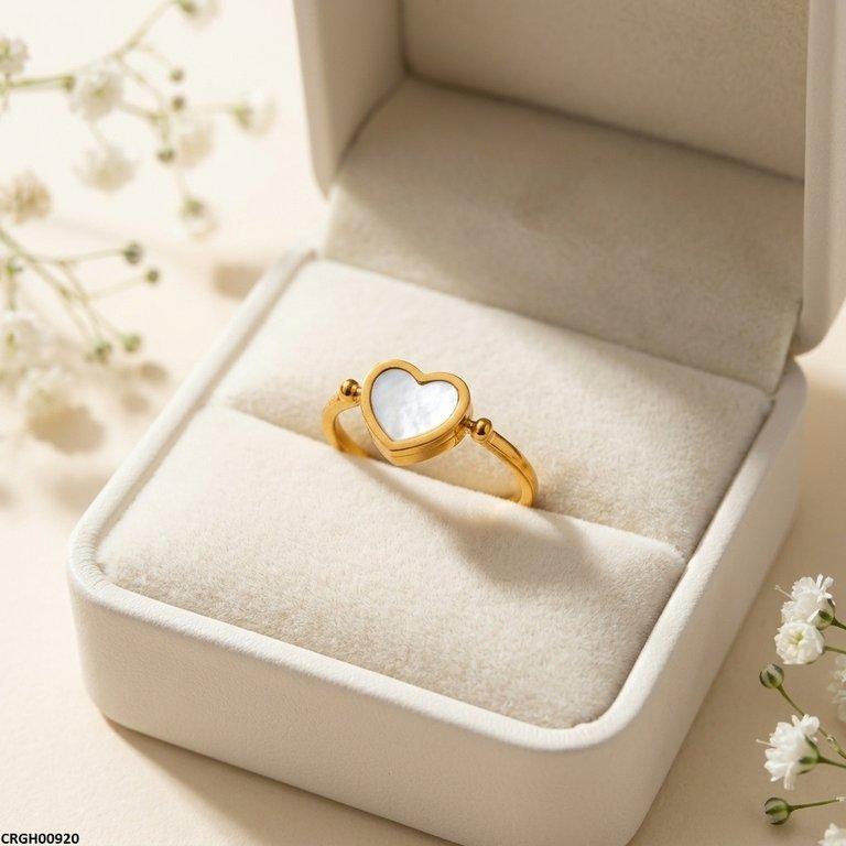 CRGH00920 MOX Stainless Steel Heart Layer Ring - CRGH