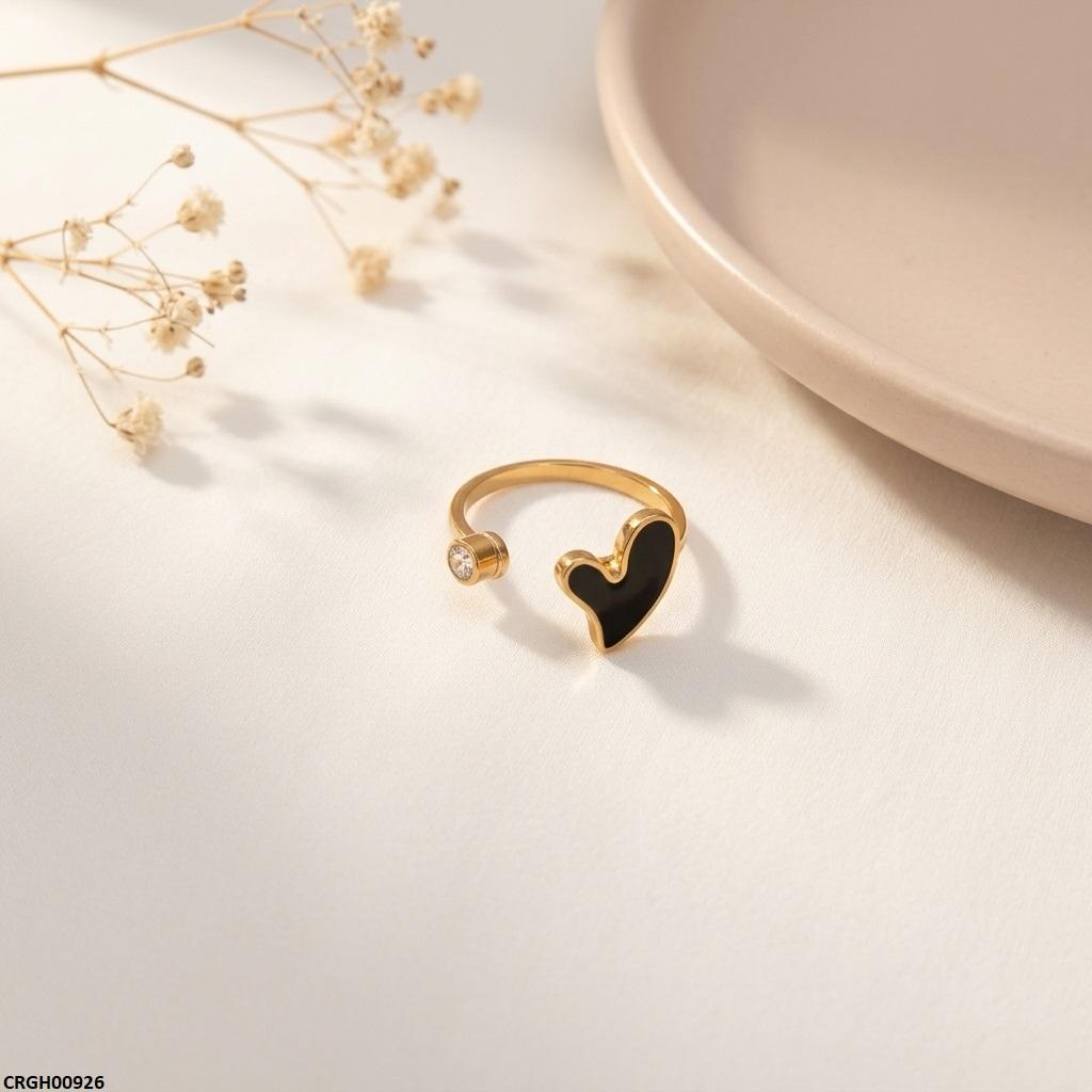 CRGH00926 MOX Stainless Steel Heart Ring - CRGH