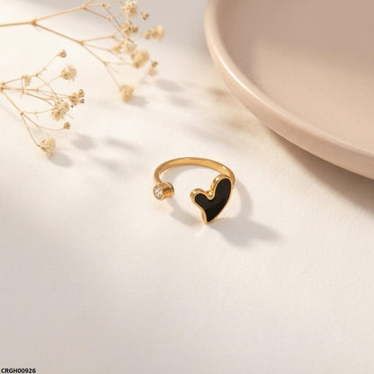 CRGH00926 MOX Stainless Steel Heart Ring - CRGH