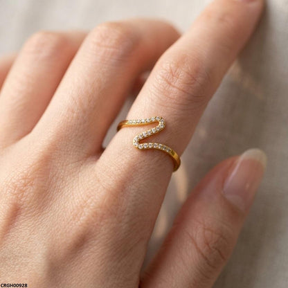 CRGH00928 MOX Stainless Steel Zigzag Ring - CRGH